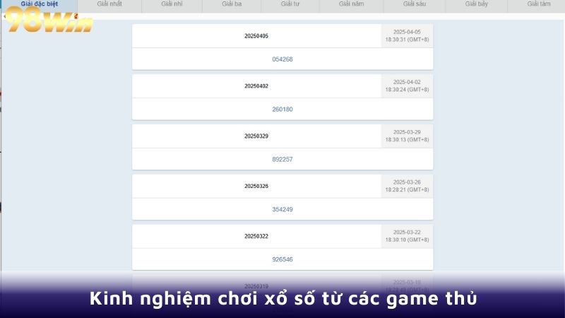 Kinh nghiệm chơi xổ số từ các game thủ